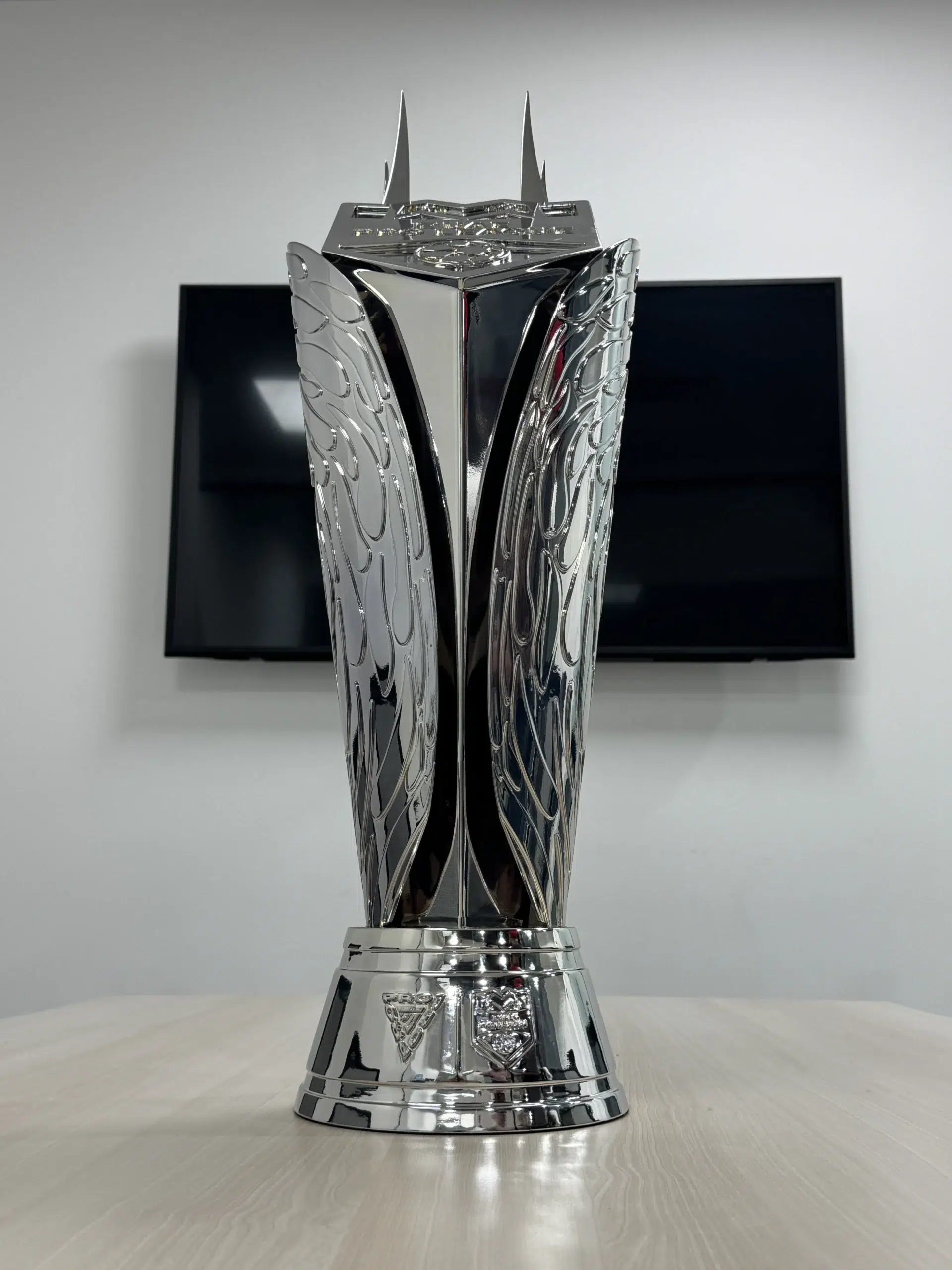 LED-ready metallic innovation award 3D printed by Orbit3D