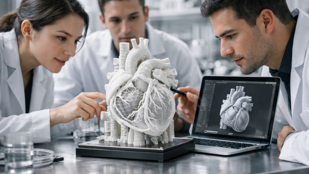3D printed anatomical model used by medical students for biomedical research and surgical training