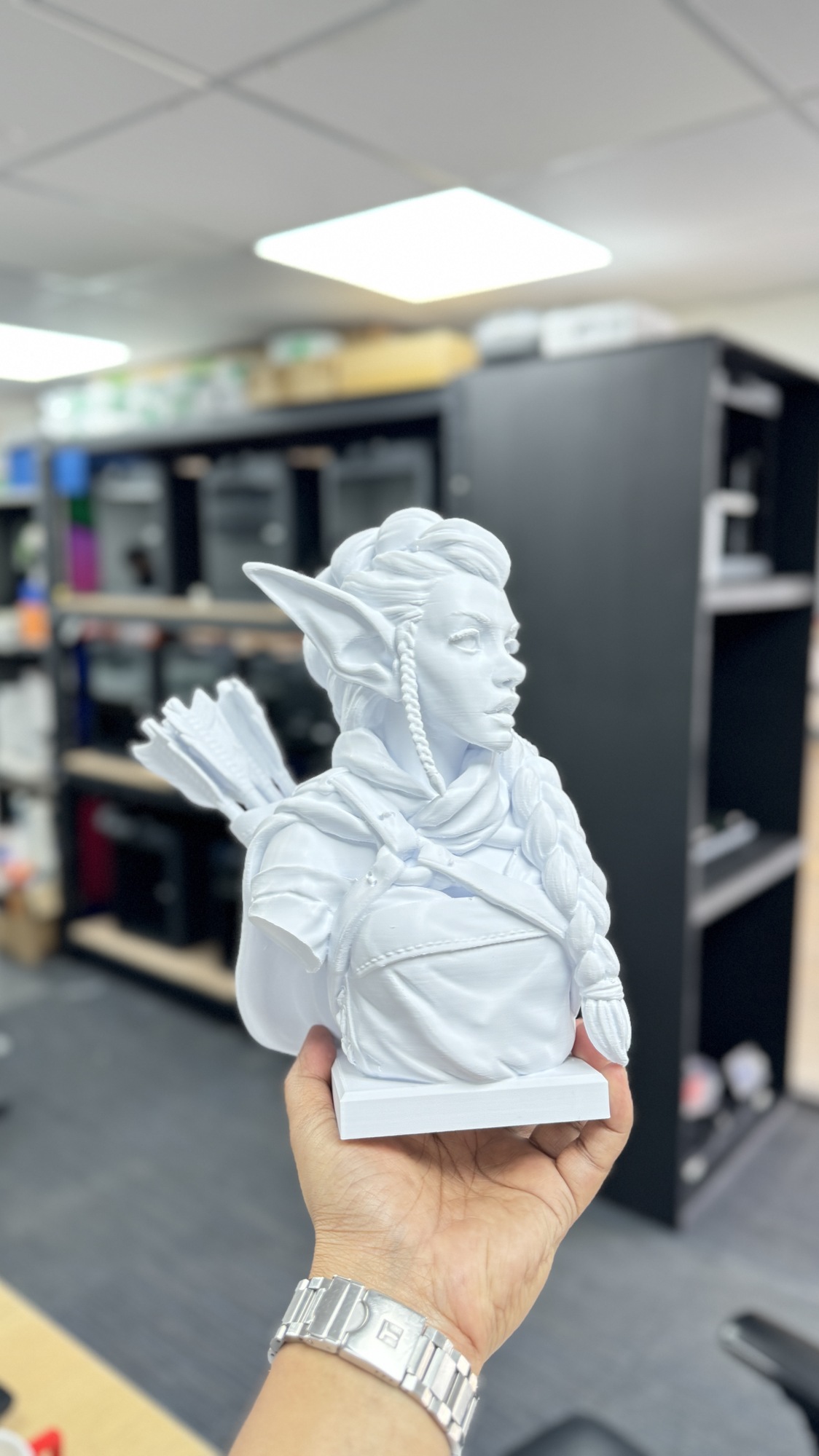 Fine-detail character bust, straight from the print farm 🎨 — Orbit3D on Instagram