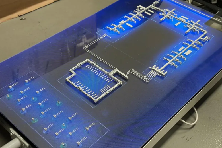 Illuminated oil & gas exhibition model, printed and wired in-house — Orbit3D, UAE