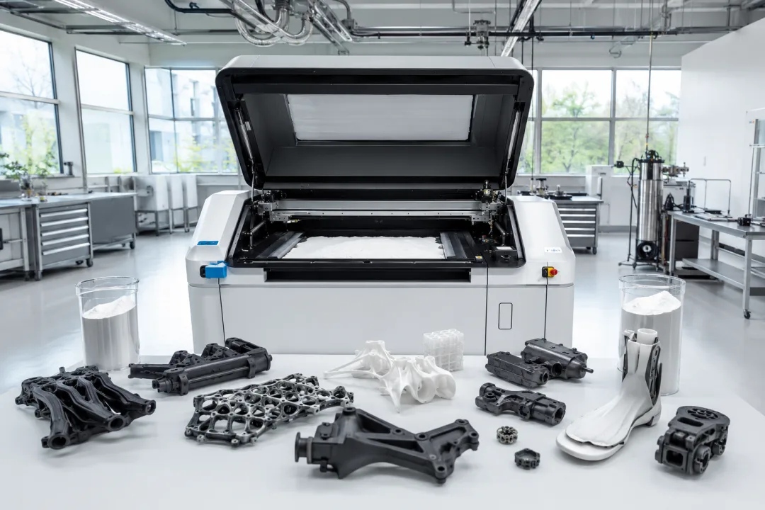 HP Jet Fusion 4200 MJF industrial 3D printer at Orbit3D Dubai with nylon functional parts