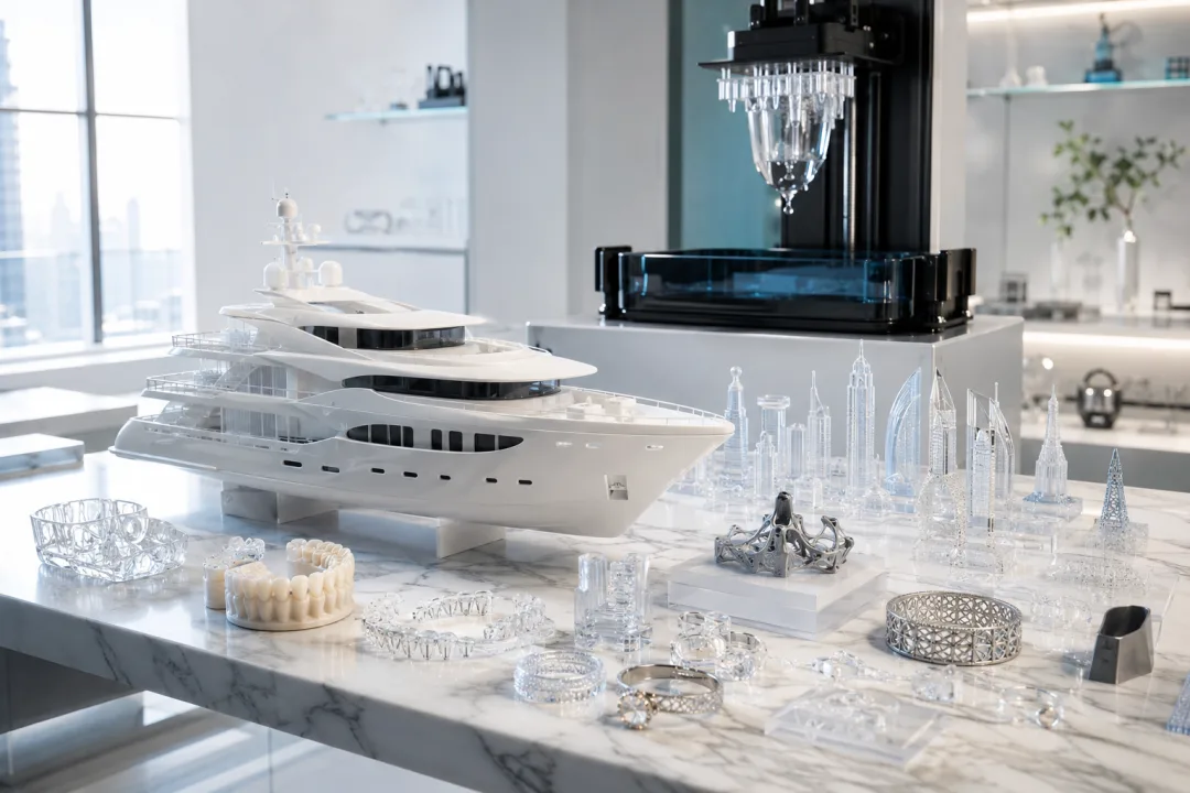 Industrial SLA resin 3D printer at Orbit3D Dubai with ultra-fine detailed resin models