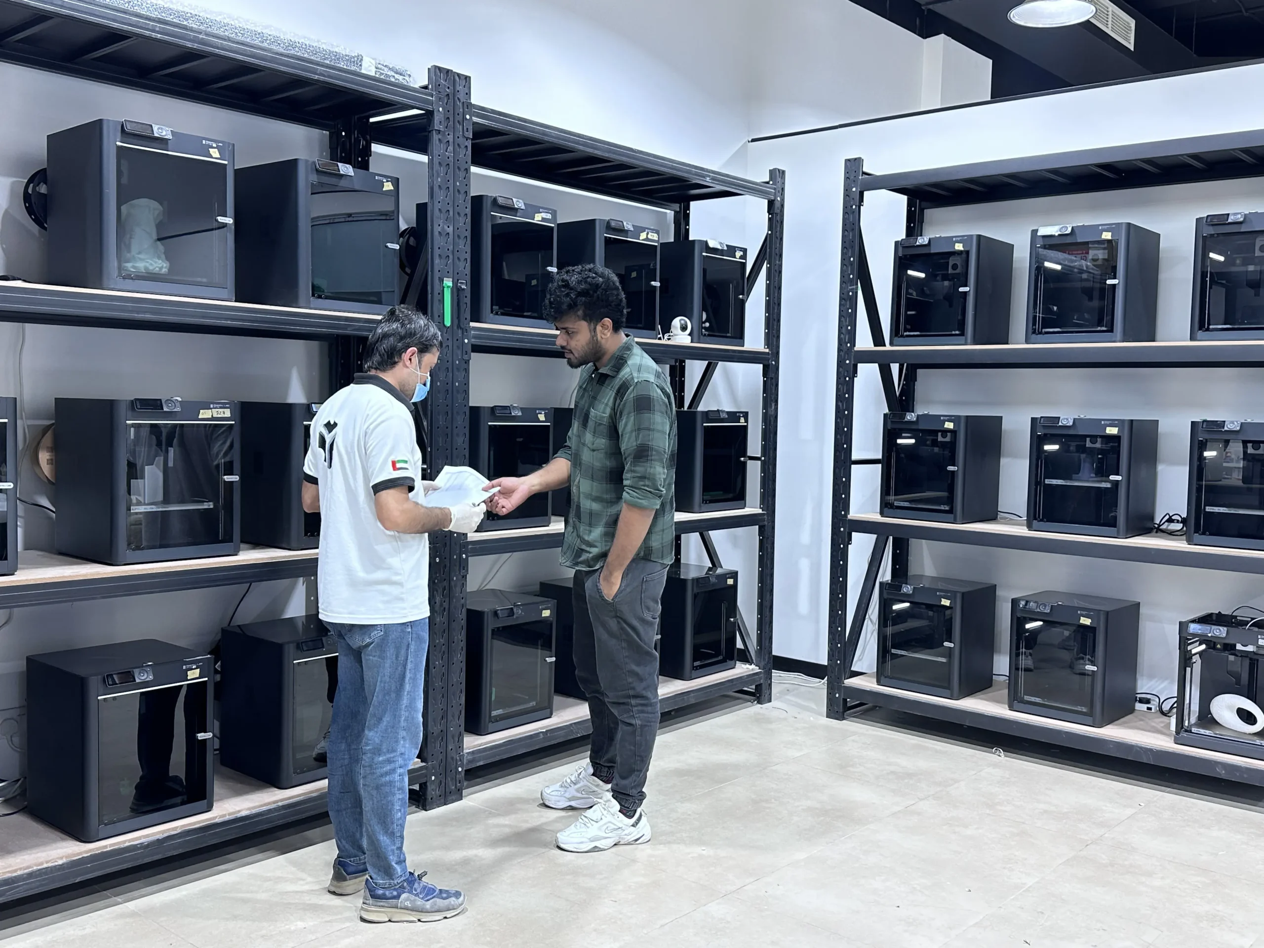 Orbit3D team with a large format 3D printed architectural model in Dubai — real project