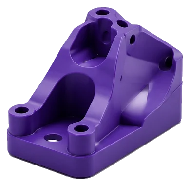 Purple 3D printed ABS mounting bracket